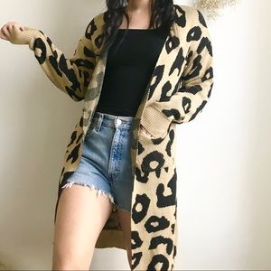 🍍3 for 15🍍 Animal Print Long Sleeve Cardigan Duster